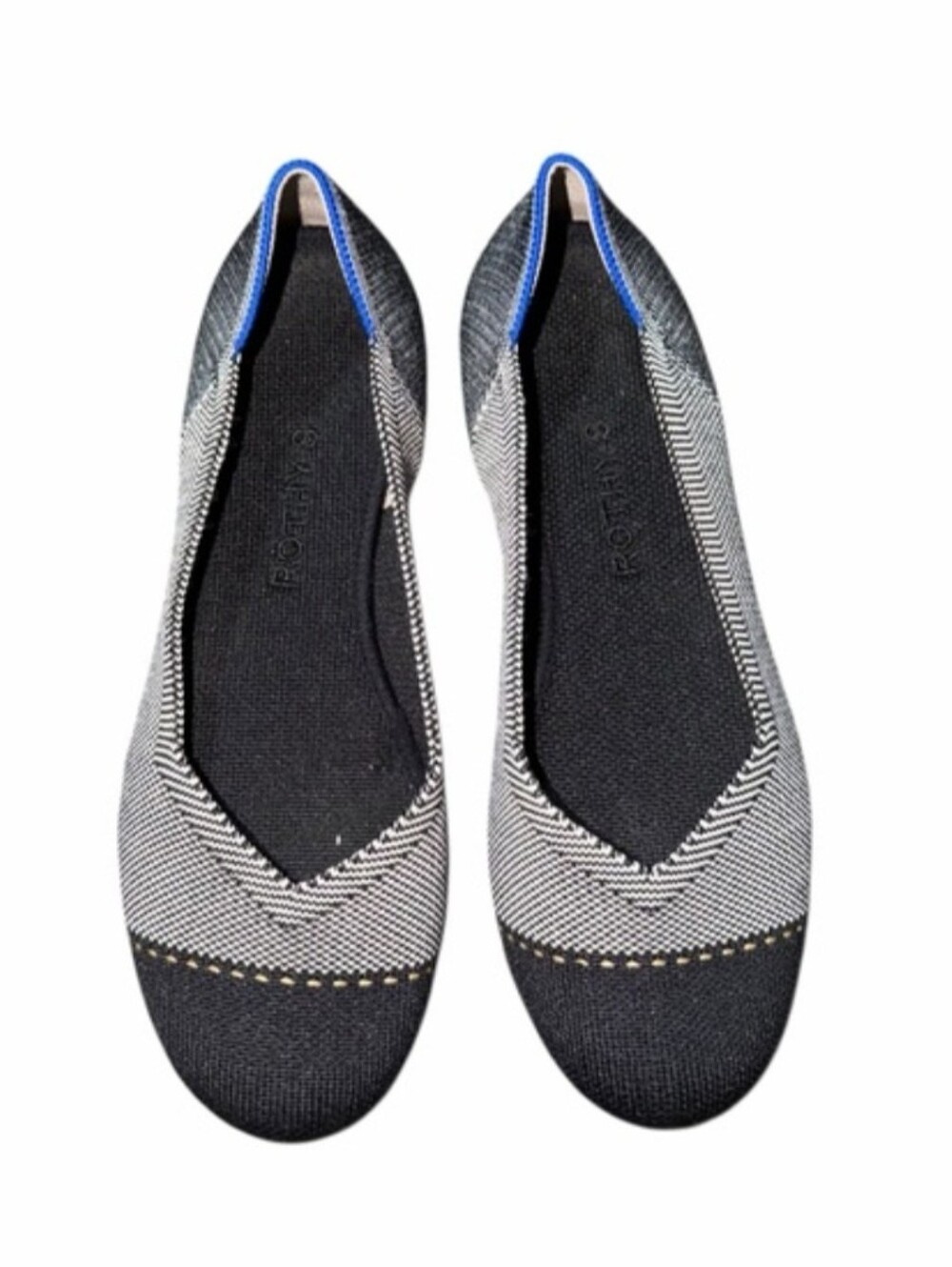 Rothy's Black and Gray Women's Flats